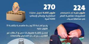 بالأرقام، التضامن الاجتماعي تستعرض أبرز جهودها في سيناء (انفوجراف) - مصر النهاردة