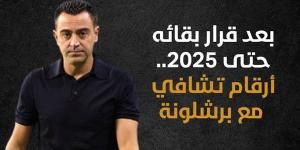 بعد قرار بقائه حتى 2025.. أرقام تشافي مع برشلونة (إنفوجراف) - مصر النهاردة