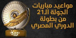 مواعيد مباريات الجولة الـ21 من بطولة الدوري المصري (إنفوجراف) - مصر النهاردة