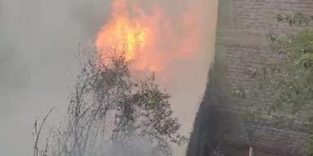 نشوب حريق داخل قطعة أرض في أسيوط - مصر النهاردة